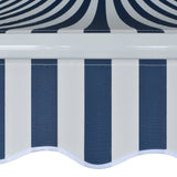 Folding Awning Manual Operated 400 cm Blue/White