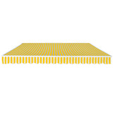 Folding Awning Manual Operated 400 cm Yellow/White