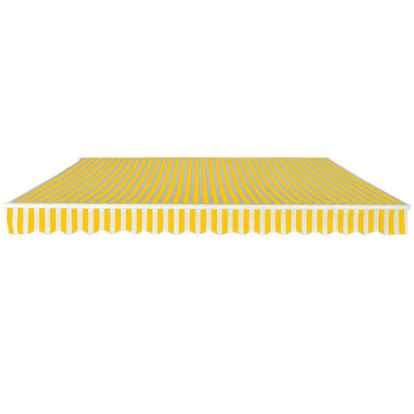 Folding Awning Manual Operated 400 cm Yellow/White