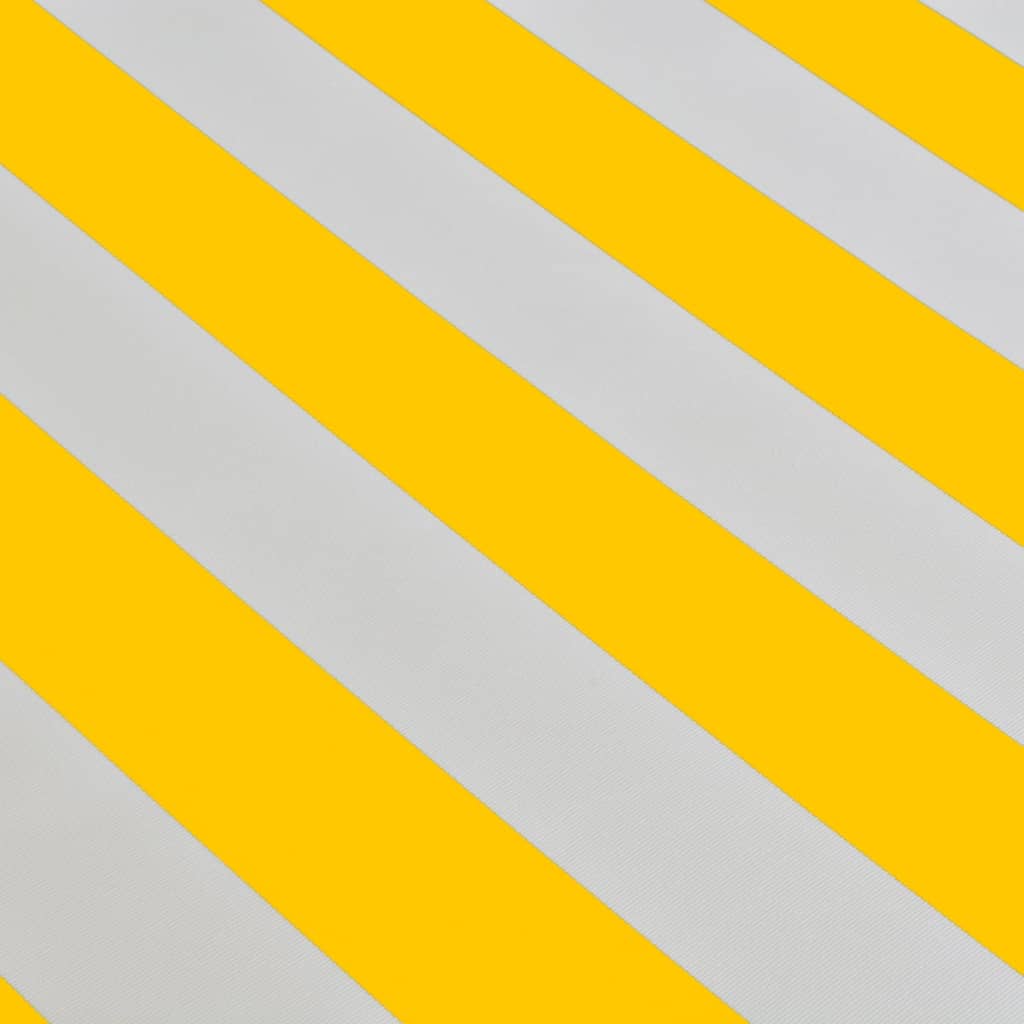 Folding Awning Manual Operated 400 cm Yellow/White