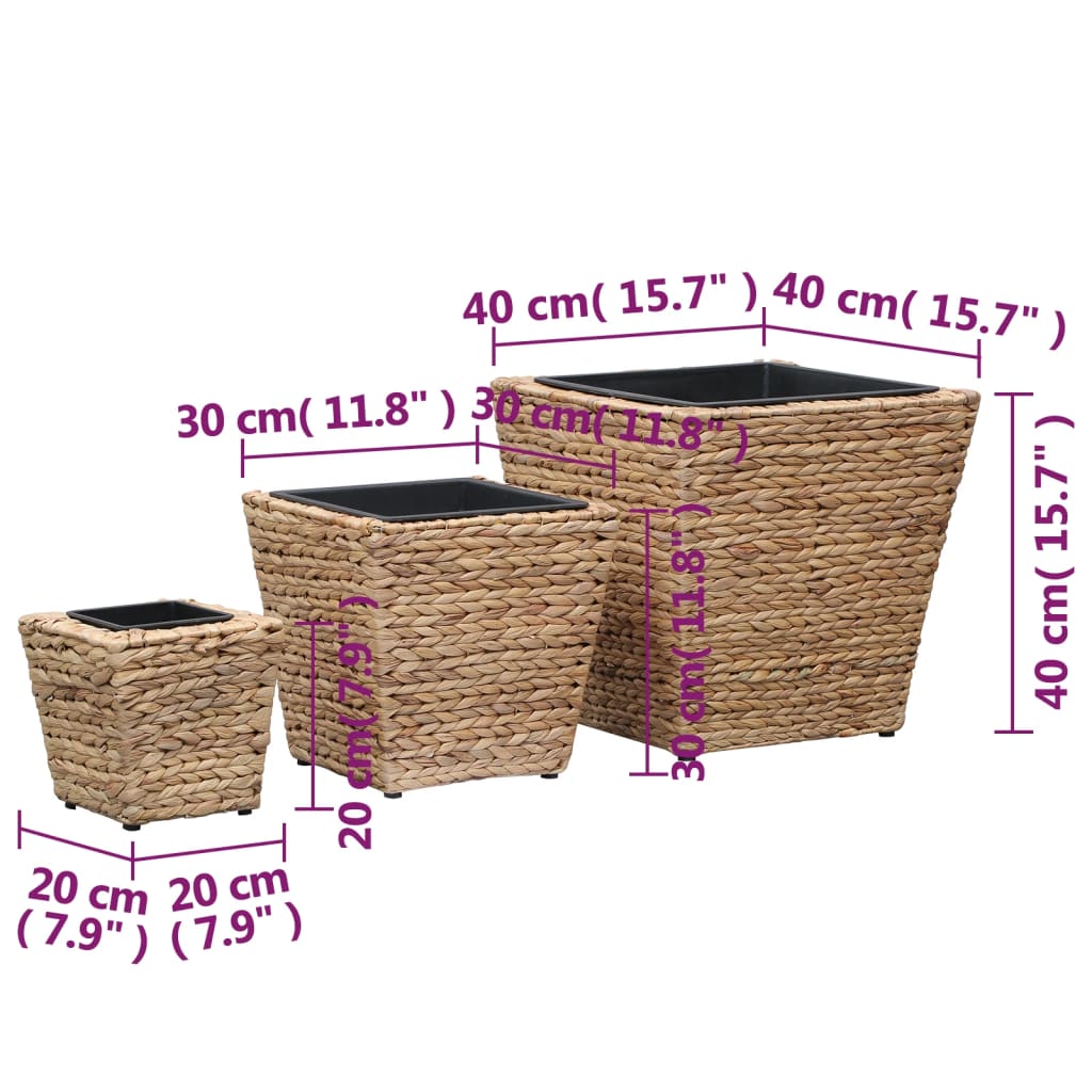 Raised Beds 3 pcs Water Hyacinth