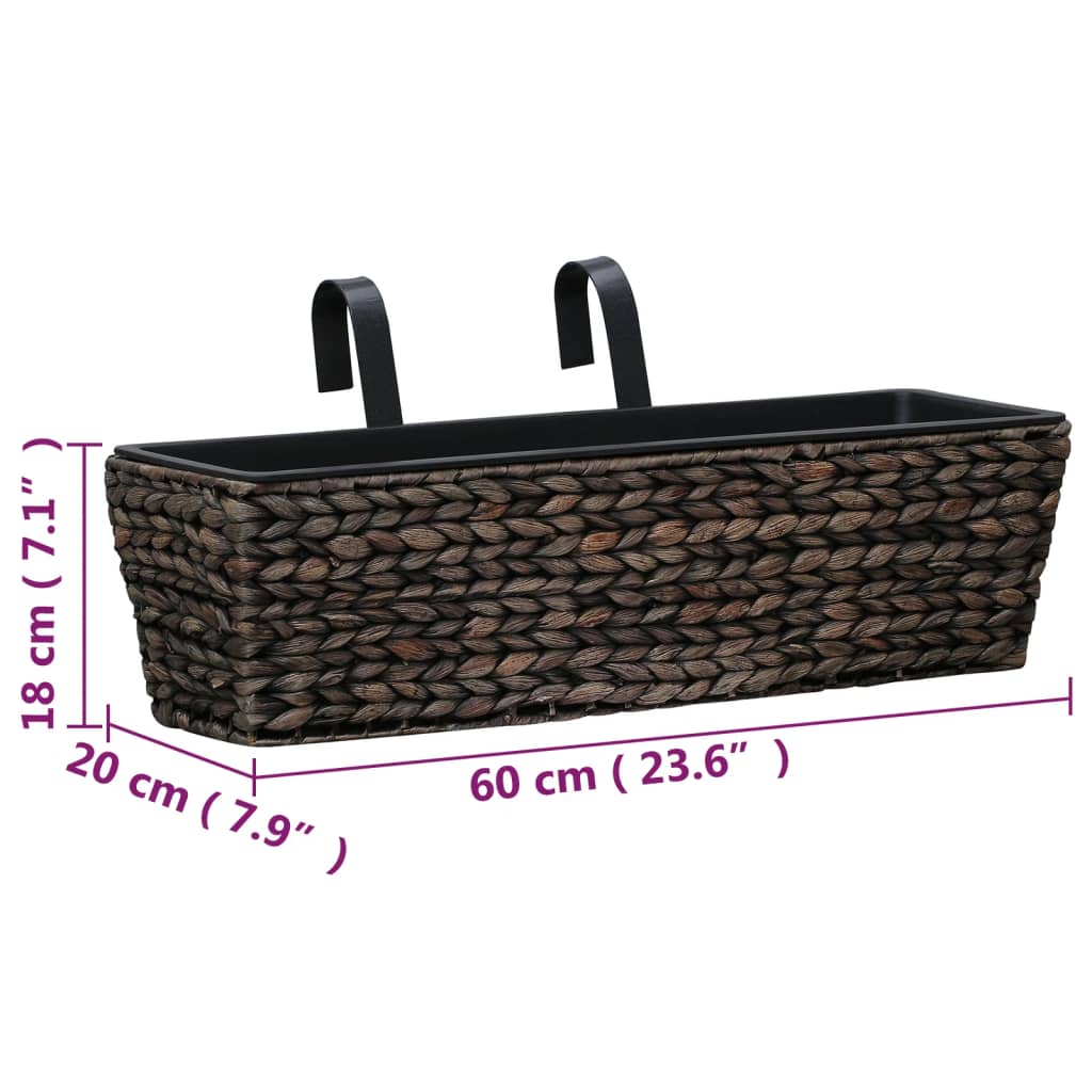 Planters 2 pcs Water Hyacinth Brown