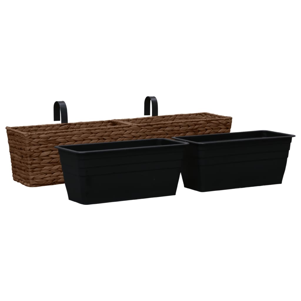 Plant Pots 2 pcs Water Hyacinth Brown