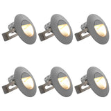 Outdoor LED Wall Lights 6 pcs 2 W Silver Round