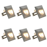 Outdoor LED Wall Lights 6 pcs 5 W Silver Square