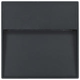 Outdoor LED Wall Lights 2 pcs 3 W Black Square