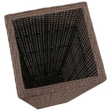 Garden Raised Beds 3 pcs Poly Rattan Brown