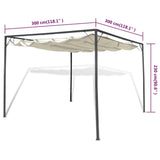 Garden Gazebo with Retractable Roof Canopy