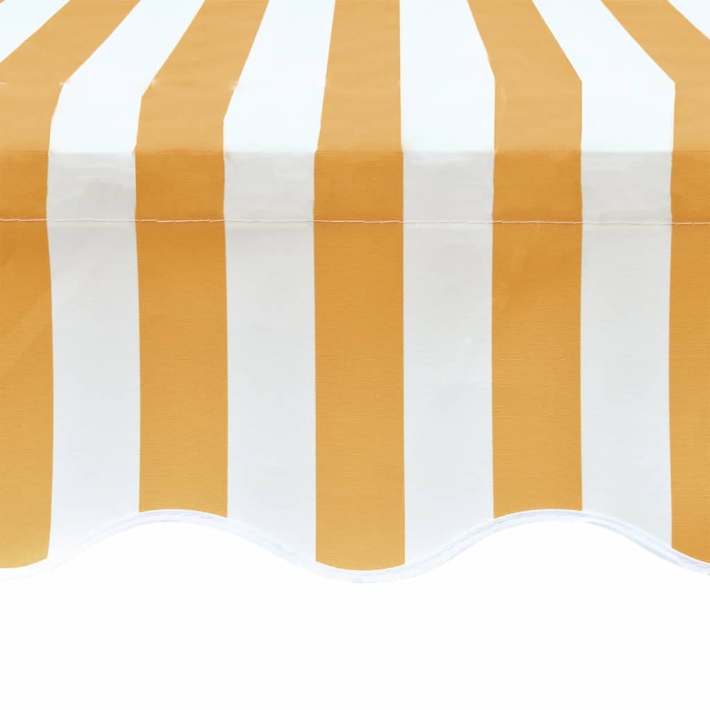 Awning Top Sunshade Canvas Sunflower Yellow & White 4 x 3 m