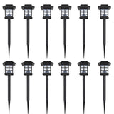 Outdoor Solar Lamp LED Light 12 pcs Spike 8.6 x 8.6 x 38 cm