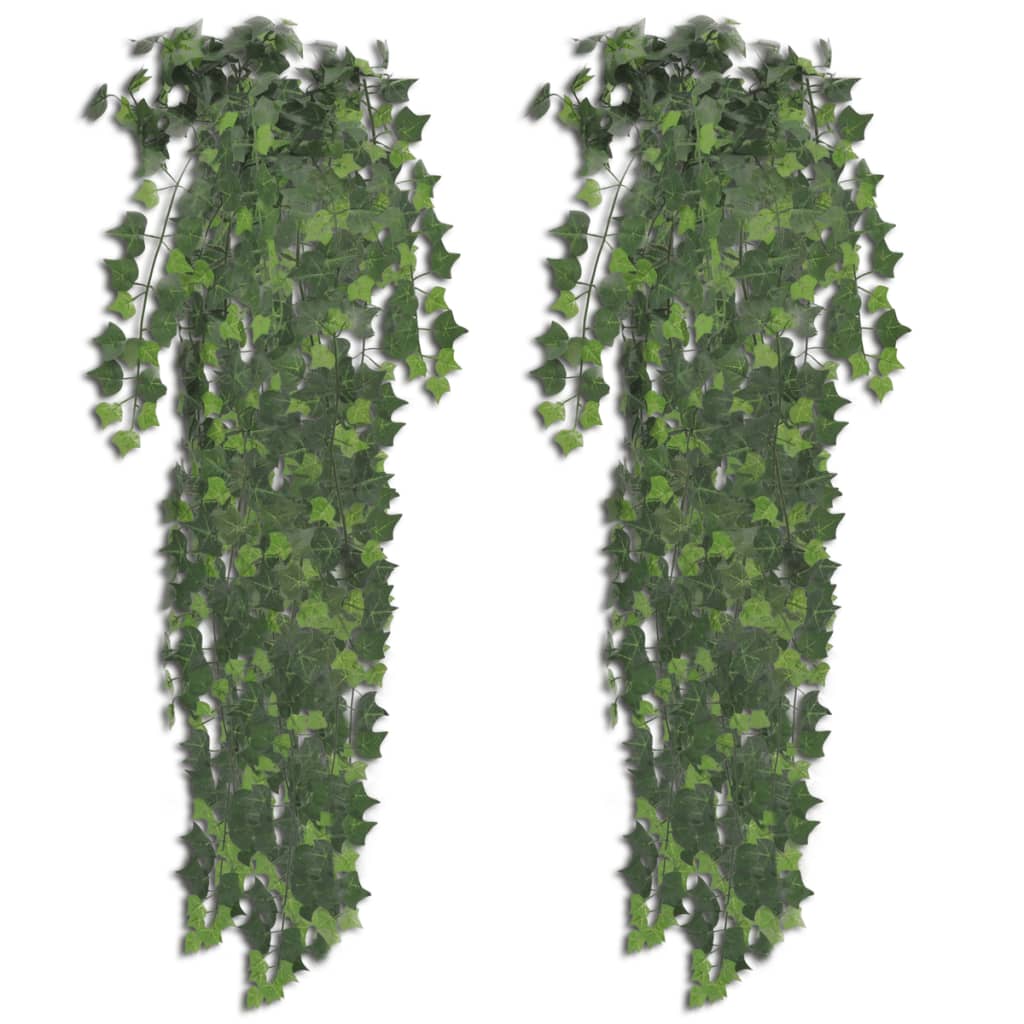 2 pcs Artificial Ivy Bush 90 cm Green