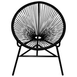 Garden Moon Chair Poly Rattan Black