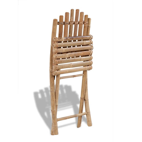 Folding Garden Chairs 2 pcs Bamboo