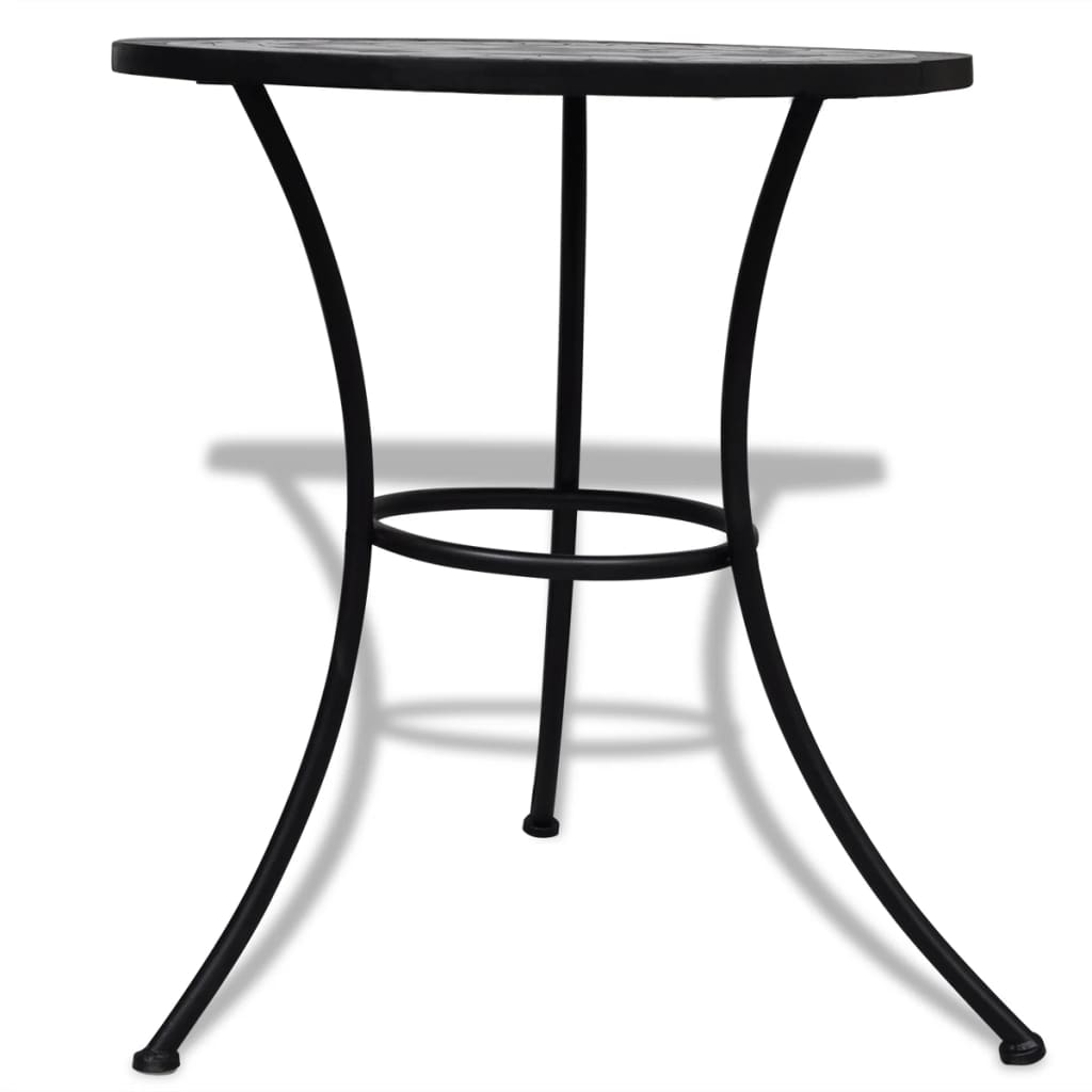 Bistro Table Black and White 60 cm Mosaic