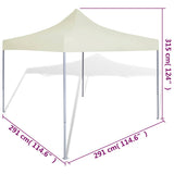 Cream Foldable Tent 3 x 3 m