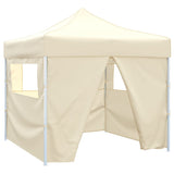 Foldable Tent 3x3 m with 4 Walls Cream