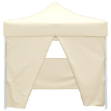 Foldable Tent 3x3 m with 4 Walls Cream