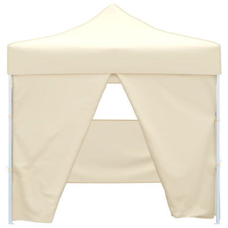 Foldable Tent 3x3 m with 4 Walls Cream