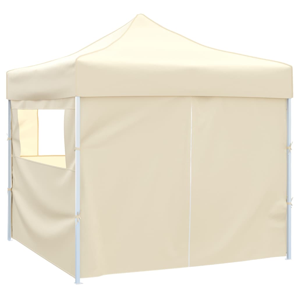 Foldable Tent 3x3 m with 4 Walls Cream