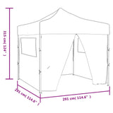 Foldable Tent 3x3 m with 4 Walls Green