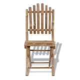 Foldable Outdoor Chairs Bamboo 4 pcs