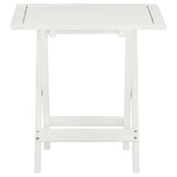 Bistro Table White 46x46x47 cm Solid Acacia Wood