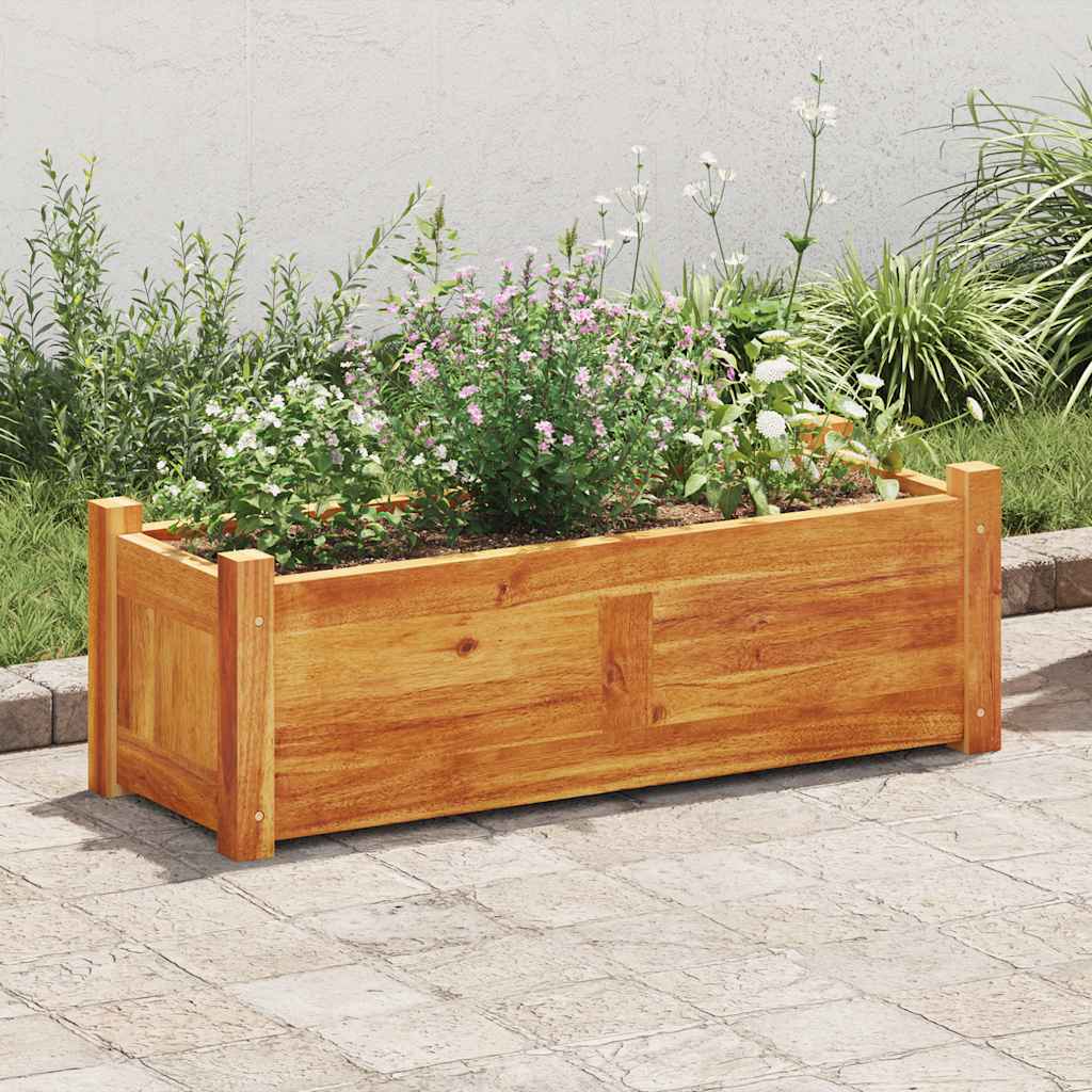 Garden Raised Bed Acacia Wood 76x27.6x25 cm