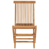 Folding Garden Chairs 2 pcs Solid Teak Wood