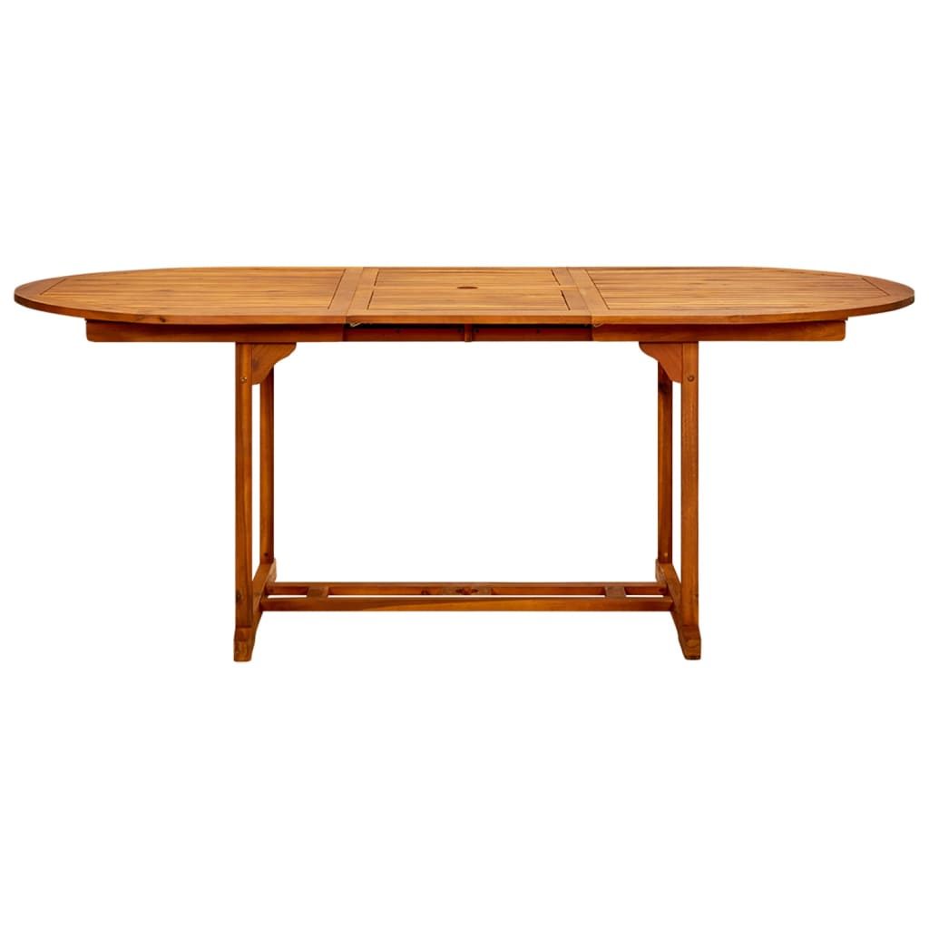 Garden Table (150-200)x100x75 cm Solid Acacia Wood
