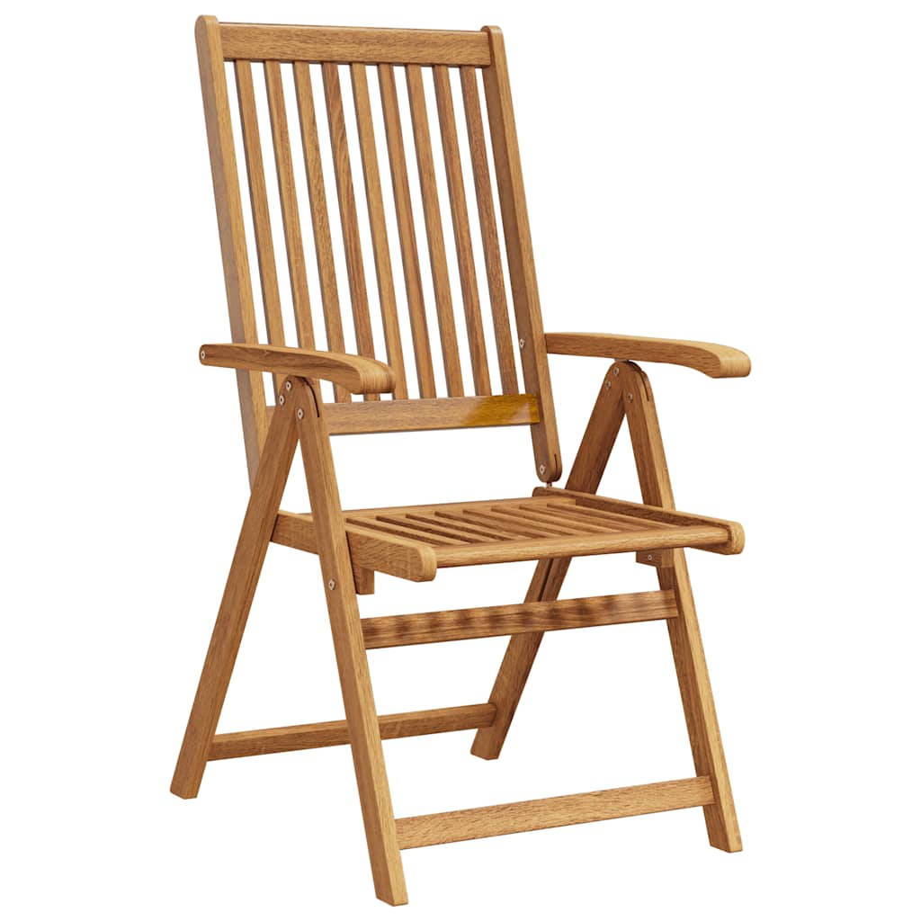 Folding Garden Chairs 2 pcs Solid Acacia Wood Brown