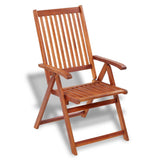 Folding Garden Chairs 2 pcs Solid Acacia Wood Brown