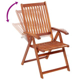 Folding Garden Chairs 2 pcs Solid Acacia Wood Brown