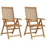 Folding Garden Chairs 2 pcs Solid Acacia Wood Brown