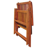 Folding Garden Chairs 2 pcs Solid Acacia Wood Brown