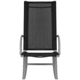 Garden Rocking Chairs 2 pcs Steel and Textilene Black