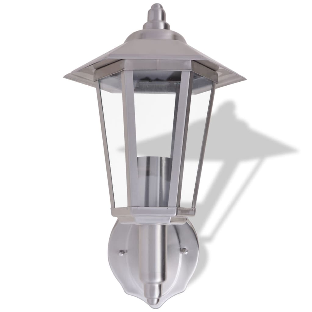 Outdoor Uplight Wall Lantern Stainless Steel