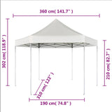 Hexagonal Pop-Up Foldable Marquee Dark Blue 3.6x3.1 m