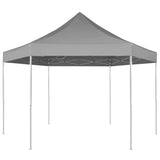 Hexagonal Pop-Up Foldable Marquee Grey 3.6x3.1 m