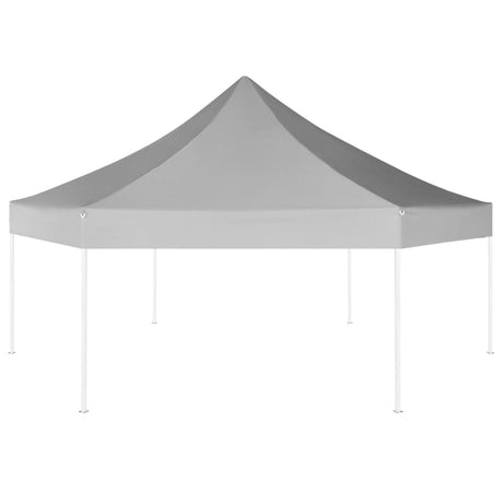 Hexagonal Pop-Up Foldable Marquee Grey 3.6x3.1 m