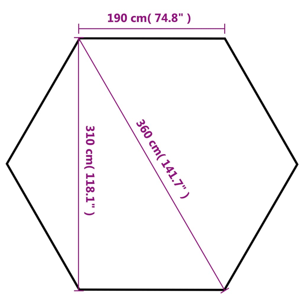 Hexagonal Pop-Up Foldable Marquee Grey 3.6x3.1 m