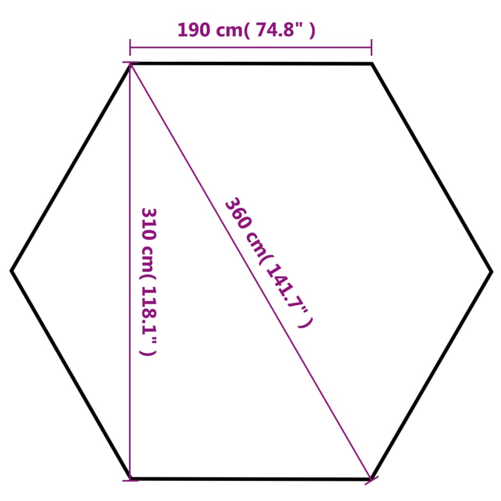 Hexagonal Pop-Up Marquee with 6 Sidewalls Cream White 3.6x3.1 m