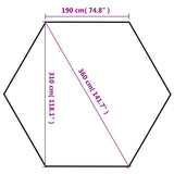 Hexagonal Pop-Up Marquee with 6 Sidewalls Cream White 3.6x3.1 m