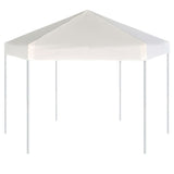 Hexagonal Pop-Up Marquee with 6 Sidewalls Cream White 3.6x3.1 m