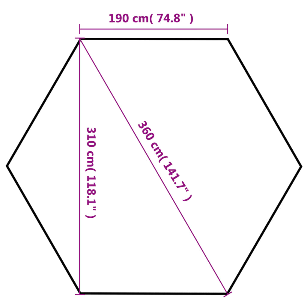 Hexagonal Pop-Up Marquee with 6 Sidewalls Dark Blue 3.6x3.1 m