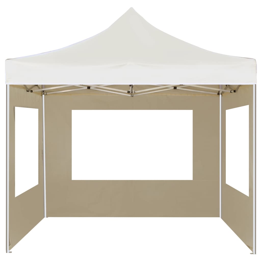 Professional Folding Party Tent with Walls Aluminium 3x3 m Cream