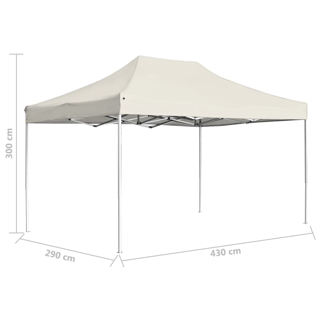 Professional Folding Party Tent Aluminium 4.5x3 m Cream