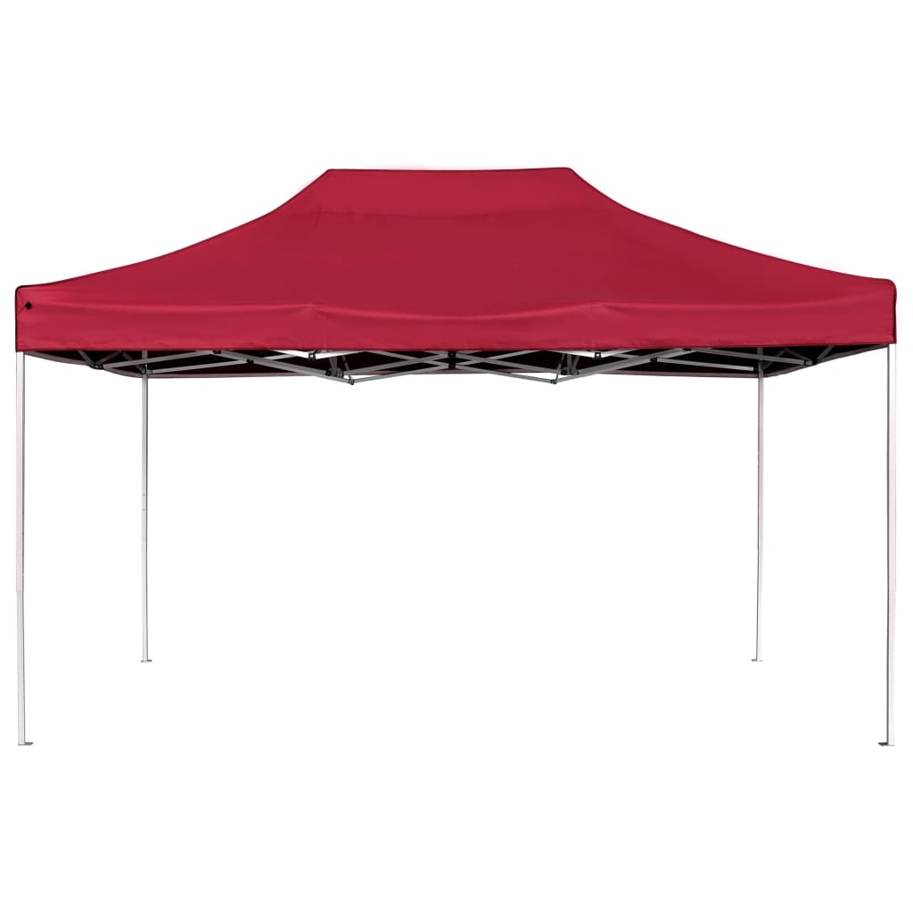 Professional Folding Party Tent Aluminium 4.5x3 m Wine Red