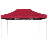 Professional Folding Party Tent Aluminium 4.5x3 m Wine Red