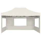 Professional Folding Party Tent with Walls Aluminium 4.5x3 m Cream