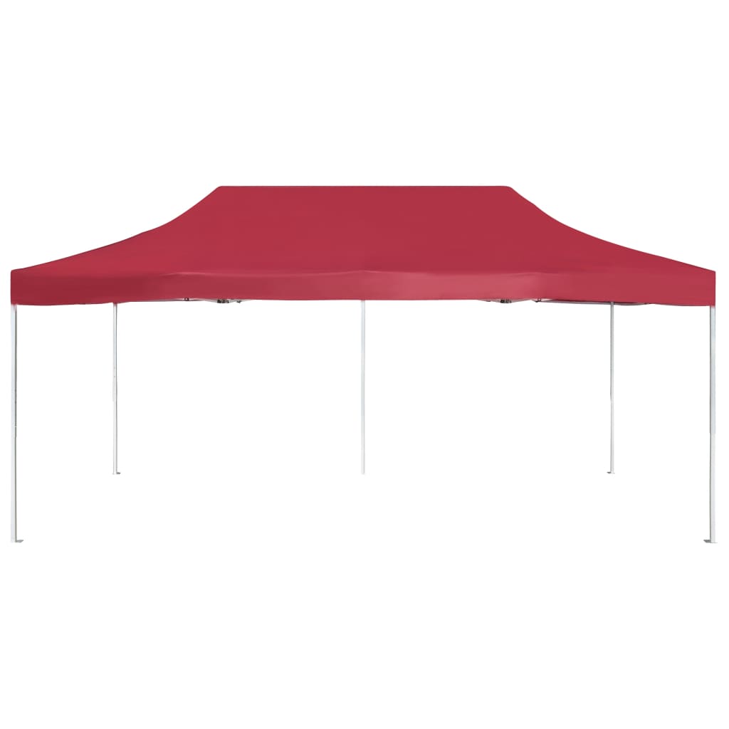 Professional Folding Party Tent Aluminium 6x3 m Wine Red